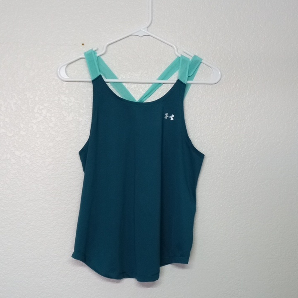 Under Armour Teal Athletic Tank with Mint Straps